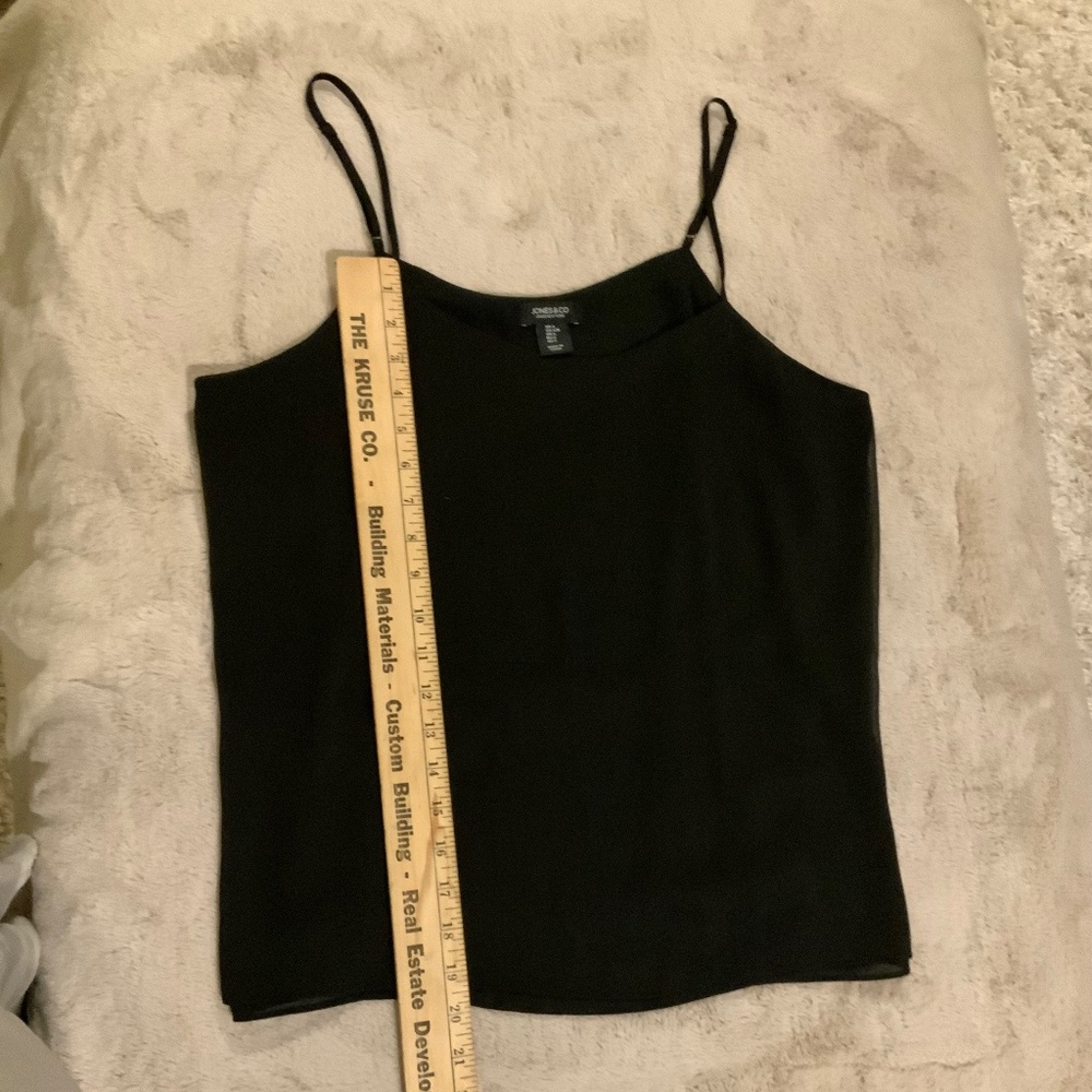 Jones & Co Black L Camisole Monochrome Normcore Scandi Girl Minimalist Essential - Picture 4 of 6